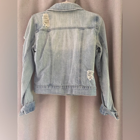 Rewash Light Blue Distressed Jean Jacket - Picture 2 of 2